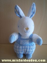 Lapin Carreaux bleus blancs Tartine et chocolat