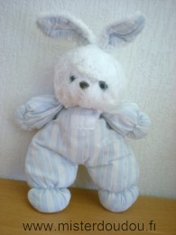 Lapin Rayé blanc bleu yeux bleus Tartine et chocolat