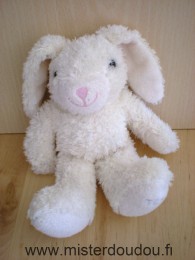 Lapin Blanc cassé nez et bouche roses Tcf