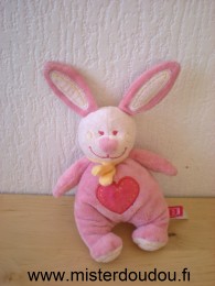 Lapin Rose coeur echarpe orange Tex