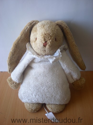 Trousselier Lapin Ivoire beige col blanc - Très bon état