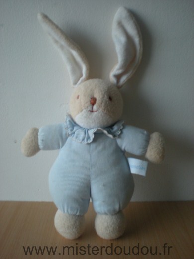 Trousselier Lapin Tissus bleu, tissus eponge beige - Très bon état
