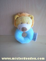 Lion Bleu ciel jaune orange Amtoys
