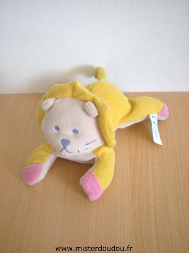 Bébé confort Lion Jaune beige rose - Très bon état