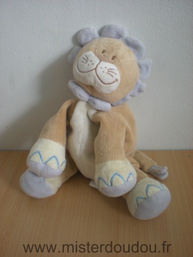 Bengy Lion Beige jaune mauve - Très bon état