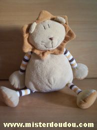 Charly et compagnie Lion Beige pattes rayées - Très bon état