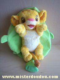 Disney Lion Lion jaune sur feuille verte - Très bon état