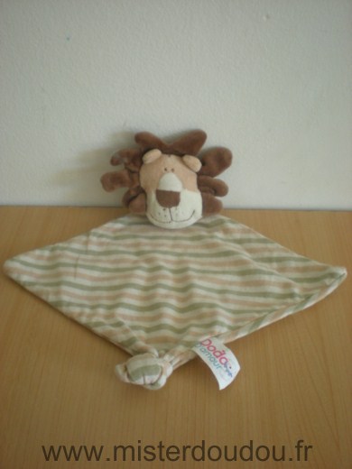 Dodo d amour Lion Beige vert blanc raye - Très bon état