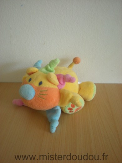 Jollybaby Lion Jaune orange bleu vert rose - Très bon état