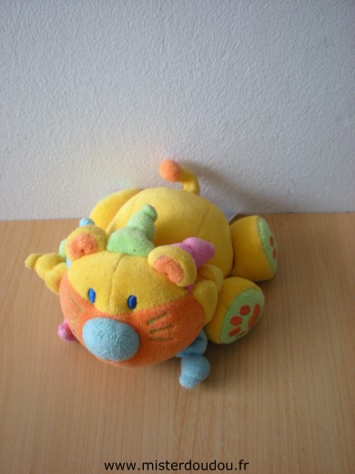 Jollybaby Lion Jaune orange vert bleu rose - Très bon état