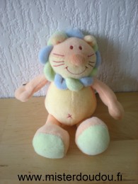 Jollybaby Lion Rose jaune bleu vert - Très bon état