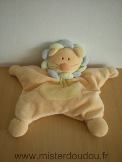 Jollybaby Lion Semi plat jaune saumon bleu - Très bon état