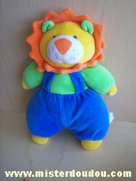 Luckson Lion Vert salopette bleue crinière orange - Très bon état