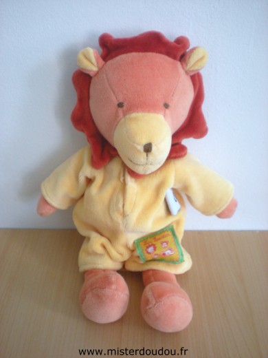 Moulin roty Lion Orange habit jaune - Très bon état