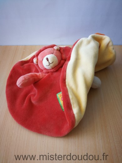 Moulin roty Lion Reversible lion elephant les loustiques jaune rouge - Très bon état