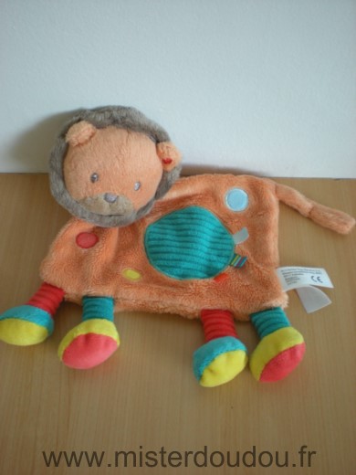 Nicotoy Lion Simba orange rond bleu - Très bon état