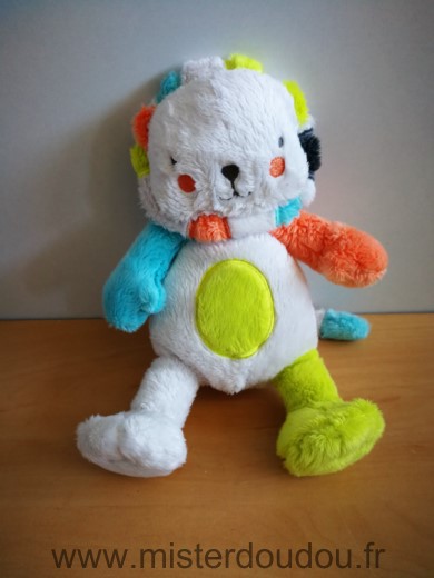 Orchestra Lion Blanc bleu orange vert - Très bon état