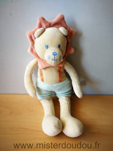 Sucre d orge Lion Bleu jaune orange - Très bon état