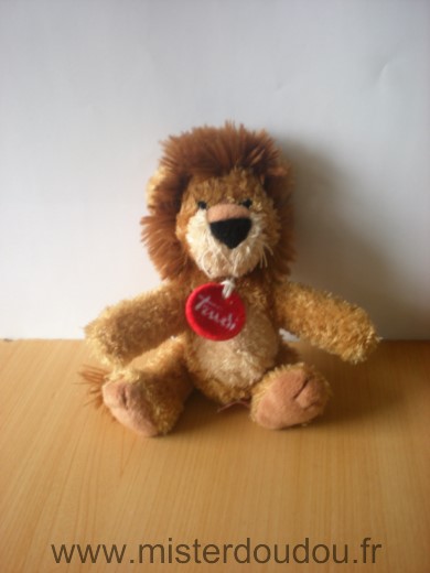 Trudi Lion Beige marron medaille rouge - Très bon état