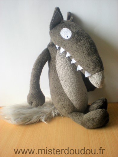 Auzou Loup Marron gris - Très bon état