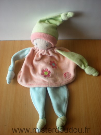 Bestever Lutin Rose bleu vert fleurs - Très bon état