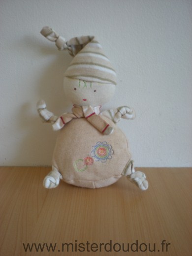 Dodo d amour Lutin Beige fleurs - Très bon état