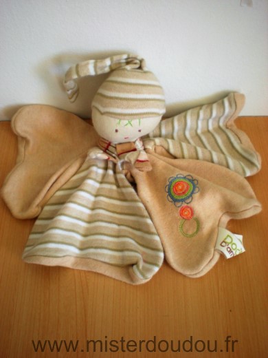 Dodo d amour Lutin Beige rayures fleur - Très bon état