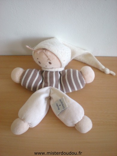 Doudou et compagnie Lutin Blanc marron - Très bon état