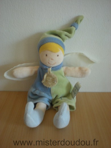 Doudou et compagnie Lutin Lutin fee bleu vert - Très bon état