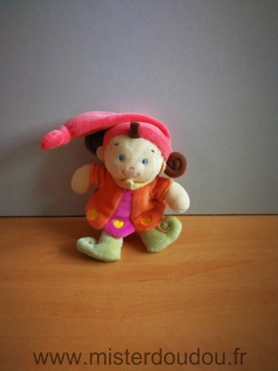 Kiabi baby Lutin Nicotoy orange rouge rose - Très bon état