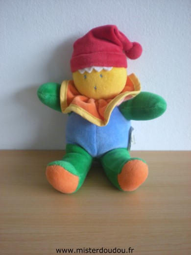 Luckson Lutin Bleu vert jaune bonnet rouge - Très bon état
