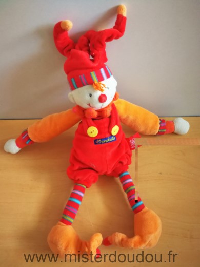 Moulin roty Lutin Clown dragobert rouge orange - Très bon état