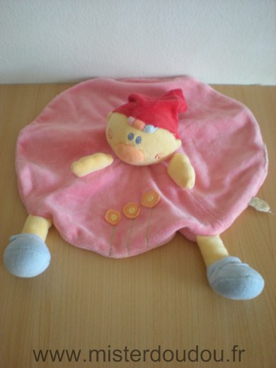 Lutin Rond rose bonnet rouge Nattou