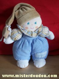 Lutin Bleu jeans bonnet marron Nounours