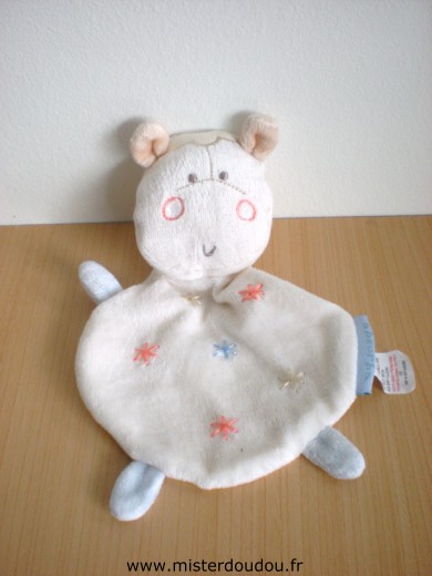 Absorba Mouton Blanc etoiles roses bleues beiges - Très bon état