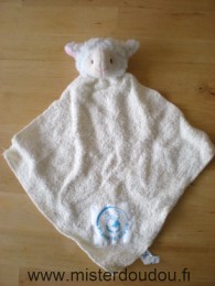 Mouton Ecru tissus éponge écusson planète bleue Air france