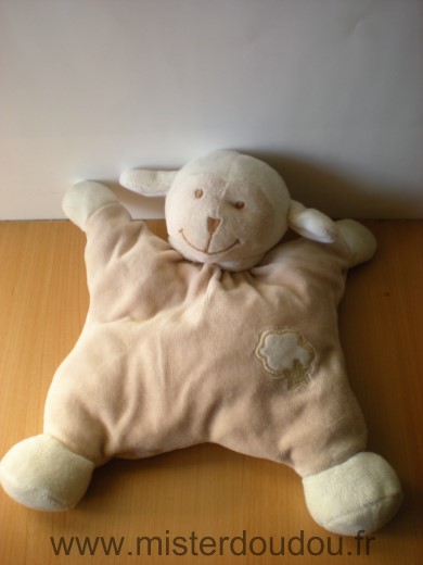 Bout chou Mouton Beige blanc nuage etoile - Très bon état