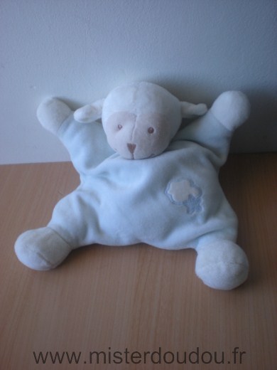 Bout chou Mouton Bleu avec brodé un nuage et étoile - Très bon état