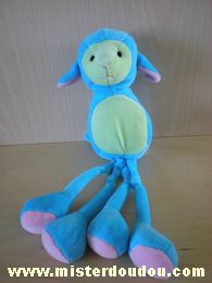 Cp international Mouton Bleu vert rose - Très bon état