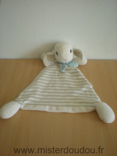 H et m Mouton Beige blanc raye - Bon état