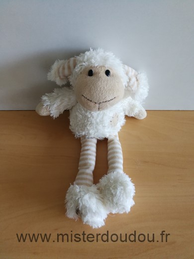 Louise mansen Mouton Blanc jambes rayees - Très bon état