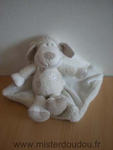 Nicotoy Mouton Ecru gris avec mouchoir - Très bon état