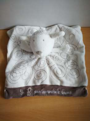 Obaibi okaidi Mouton Blanc beige spirales - Très bon état
