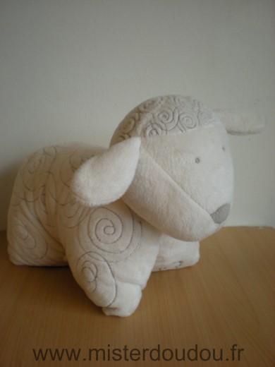 Obaibi okaidi Mouton Doudou coussin blanc depliable - Très bon état