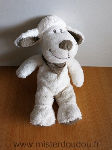 Tex Mouton Blanc foulard marron - Très bon état