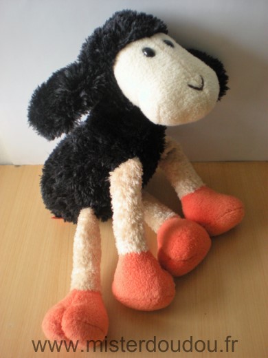 Trudi Mouton Noir beige orange - Très bon état