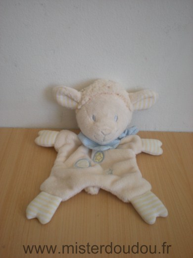 Marque Inconnue Mouton Beige foulard bleu - Très bon état