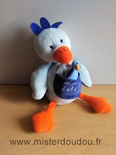 Tout compte fait Oie Oiseau bleu orange bebe - Très bon état