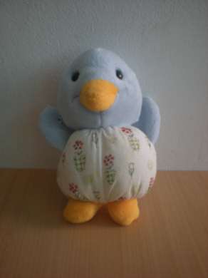 Oiseau Bleu, tissus blanc motif fleurs Ajena