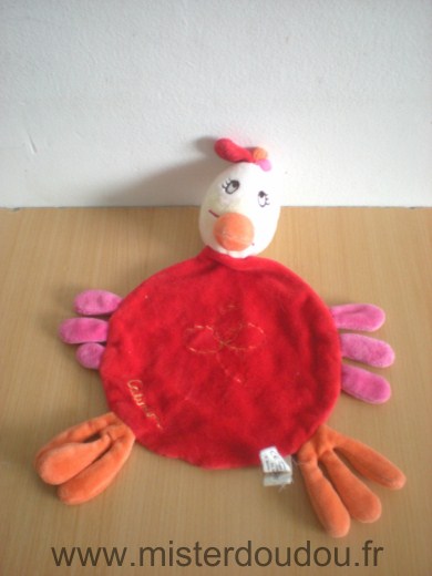 Catimini Oiseau Rouge rose orange - Très bon état